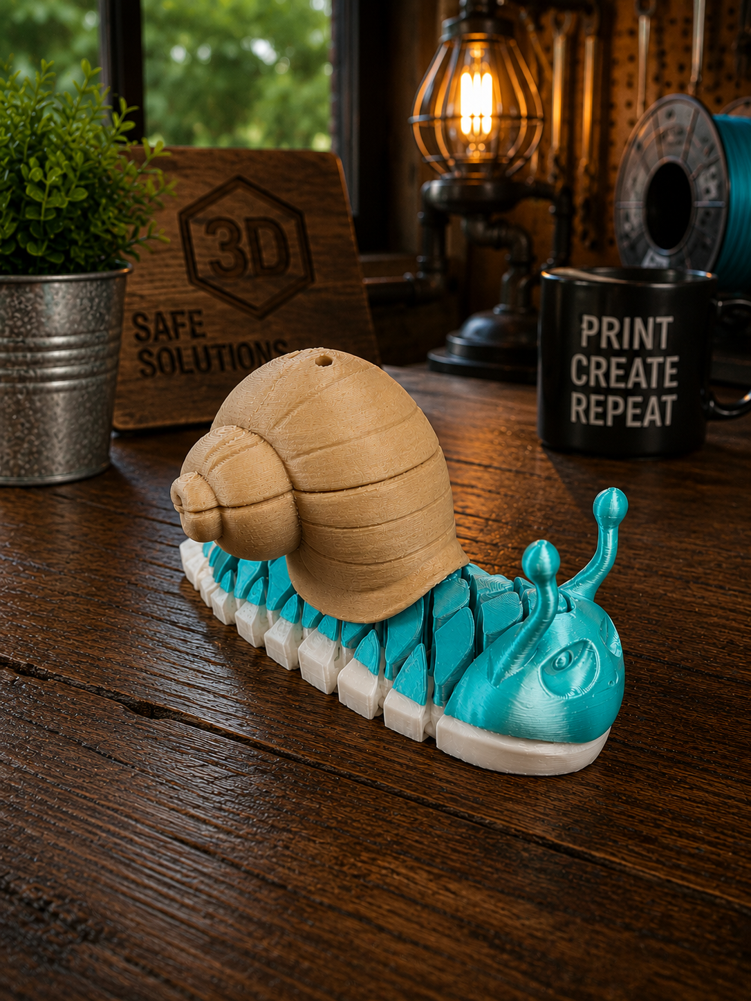 Flexi Snail Keychain