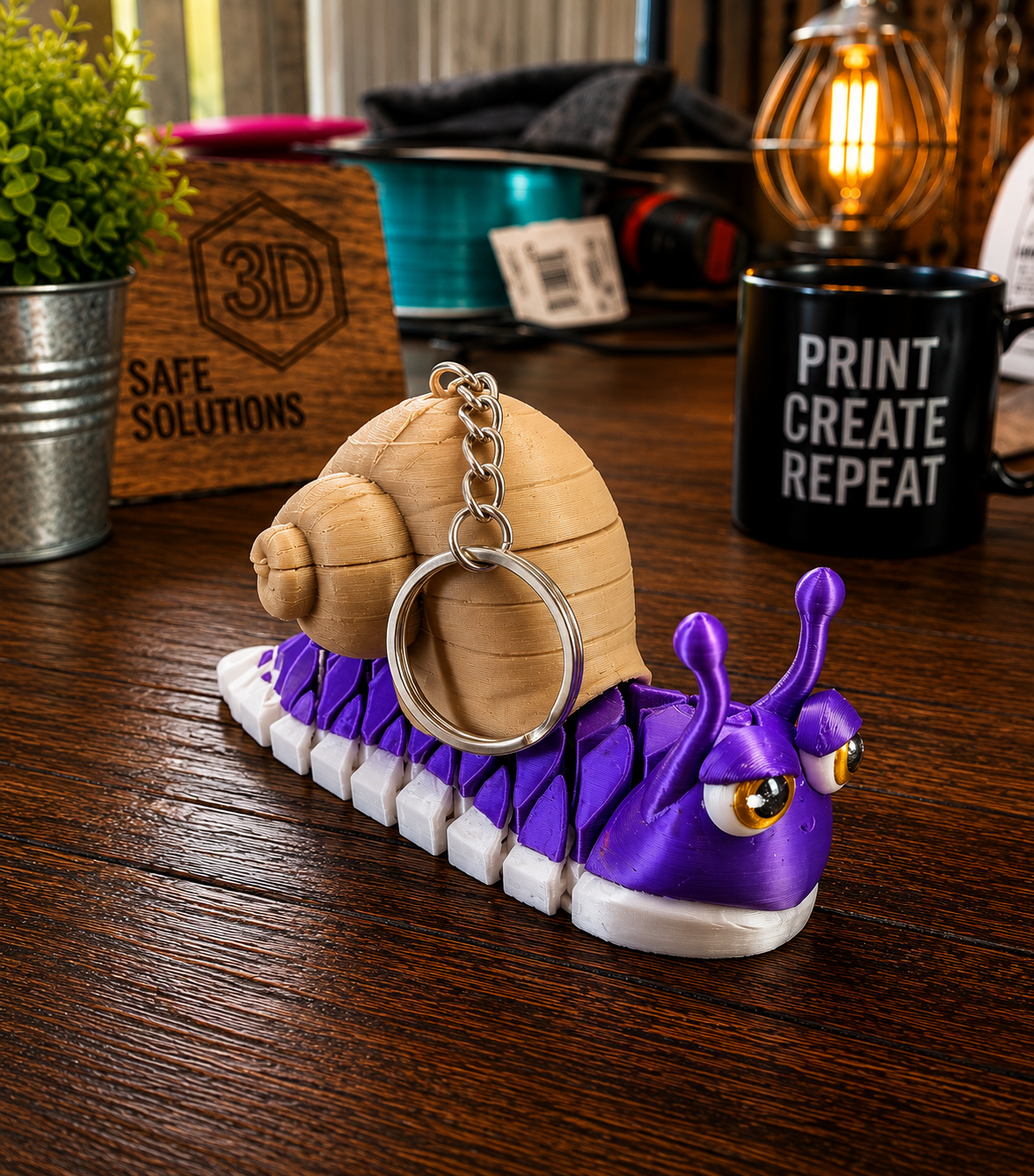 Flexi Snail Keychain