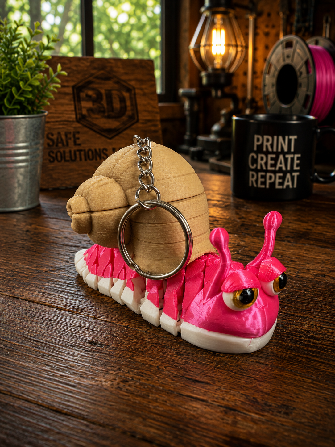 Flexi Snail Keychain