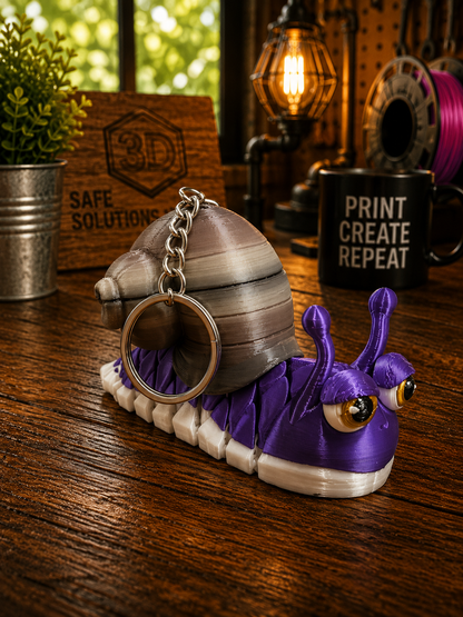 Flexi Snail Keychain