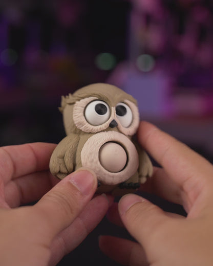 Owl Fidget Keychain