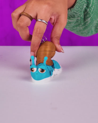 Flexi Snail Keychain