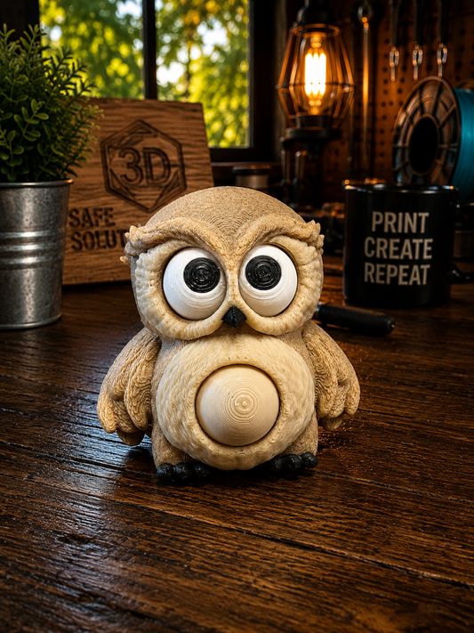 Owl Fidget Keychain